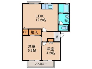 フォーレスト高須　Ｃの物件間取画像